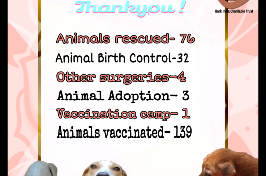 Animal rescue, treatment and welfare- August 2020